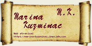 Marina Kuzminac vizit kartica